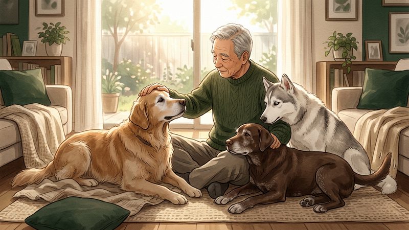 大型犬・犬種別の14歳ケア｜ゴールデン・ハスキー・ラブラドールの注意点｜シニア犬の犬14歳 人間年齢