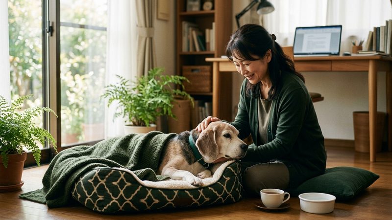 仕事を休まずに老犬介護と両立する5つの方法｜シニア犬の老犬 介護 仕事 休む