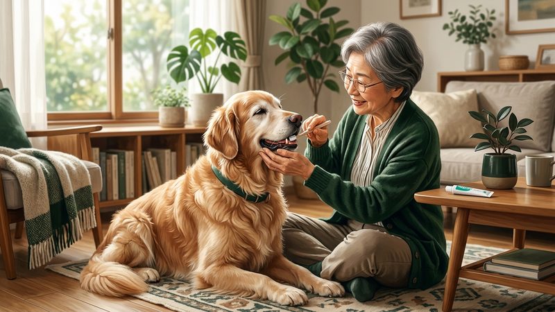 大型犬の口臭ケア｜ゴールデンレトリバー・ラブラドールの注意点｜シニア犬の老犬 口臭 原因