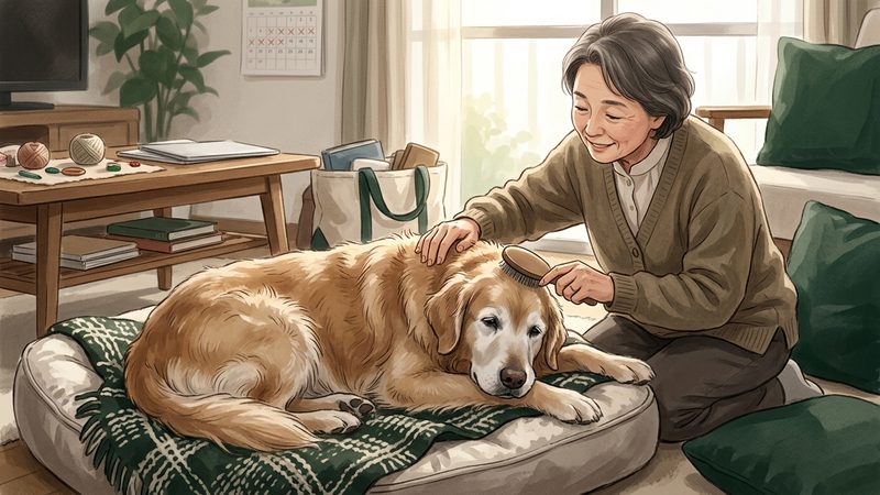 大型犬の老犬介護｜ゴールデン・ラブラドールは特別な準備が必要｜シニア犬の老犬 介護 仕事 休む