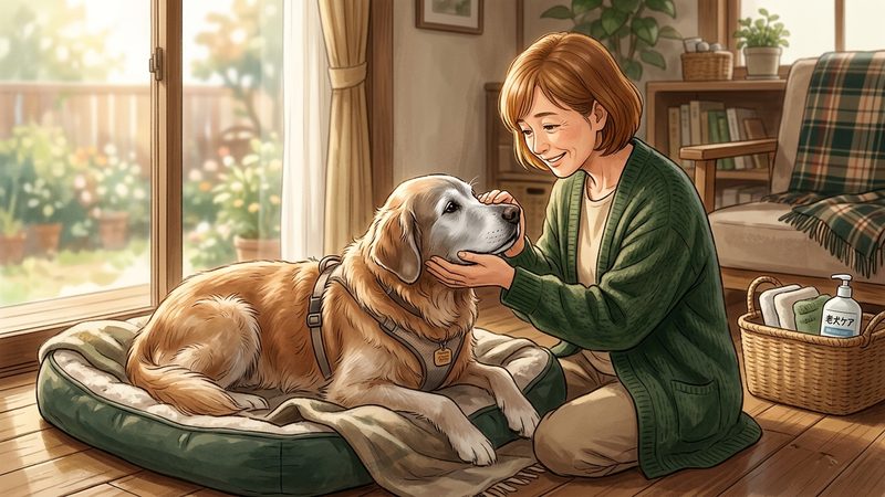 大型犬を介護する飼い主さんへ｜特有の大変さと対策｜シニア犬の老犬 介護 イライラ