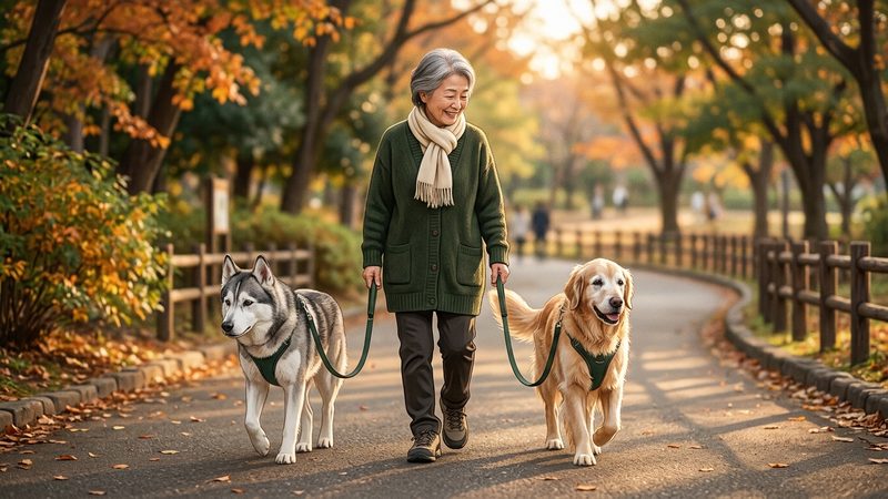 大型犬・犬種別の散歩注意点｜ゴールデン・ハスキーの飼い主さんへ｜シニア犬のシニア犬 散歩