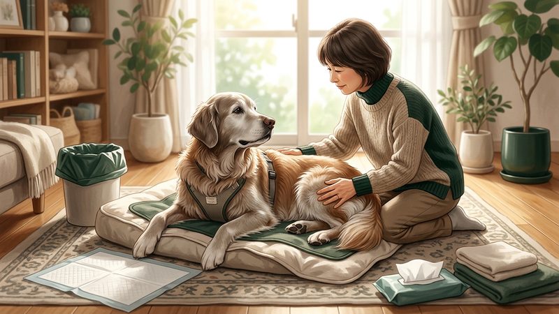 大型犬の排泄介護で絶対に知っておきたいこと｜シニア犬の老犬 介護 うんち