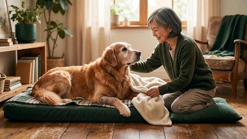 大型犬の床ずれは「進みが早い」—ゴールデンレトリバーとラブラドールの注意点|シニア犬の老犬 床ずれ 予防
