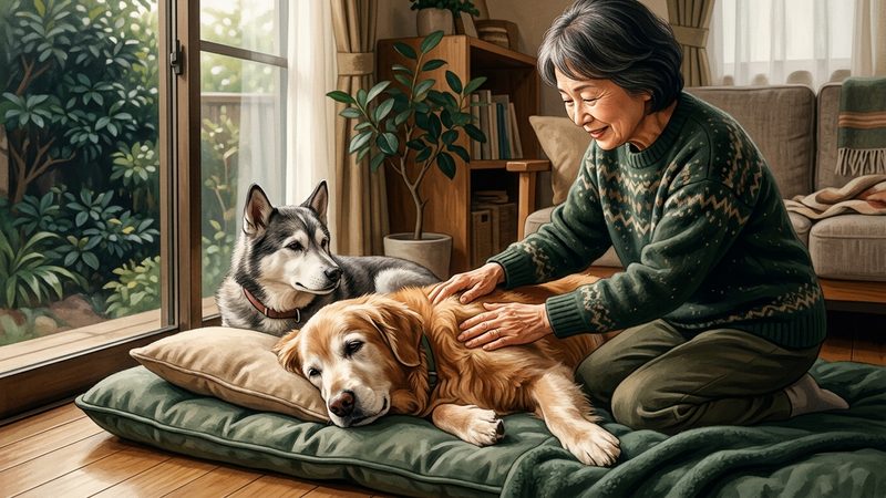 大型犬(ゴールデン・ハスキー)へのマッサージで気をつけたいこと|シニア犬のシニア犬 マッサージ 方法