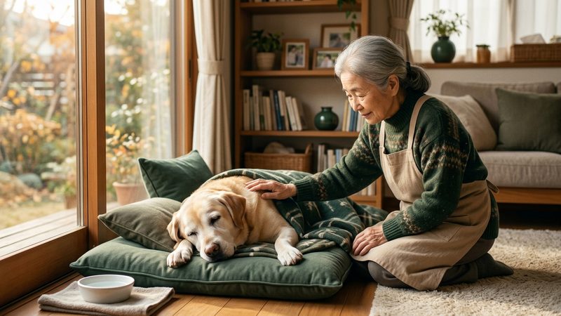 自宅でできる看取りケアと、環境づくりのポイント｜シニア犬の老犬 最期 症状
