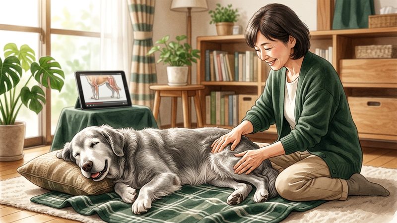 動画で確認しながら実践!後ろ足マッサージ5ステップ|シニア犬の老犬 後ろ足 マッサージ 動画