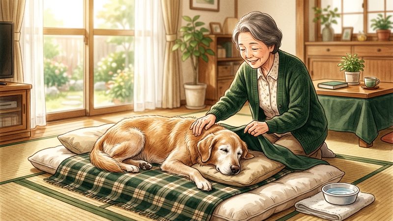 寝たきりの老犬に自宅でできる介護ケア|シニア犬の老犬 介護 寝たきり