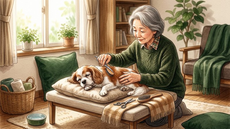 心臓病の老犬を安全にトリミングする5つの工夫|シニア犬の老犬 心臓病 トリミング