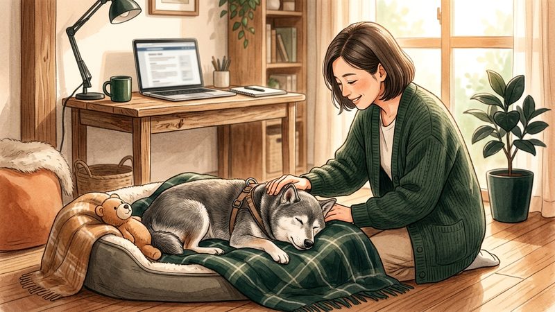 留守中の不安を減らす、働きながら続けられる5つの実践策｜シニア犬の老犬 介護 仕事