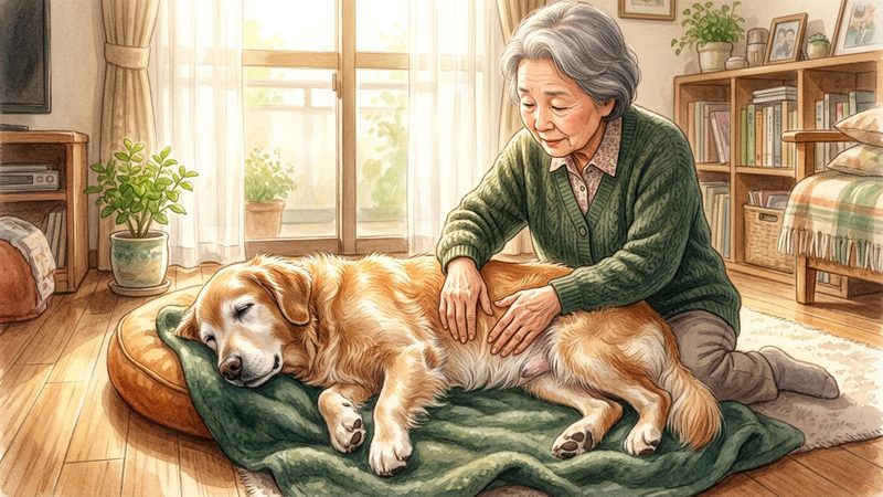 今すぐ病院へ!尿が出ない時の「危険なサイン」|シニア犬の老犬 尿が出ない マッサージ