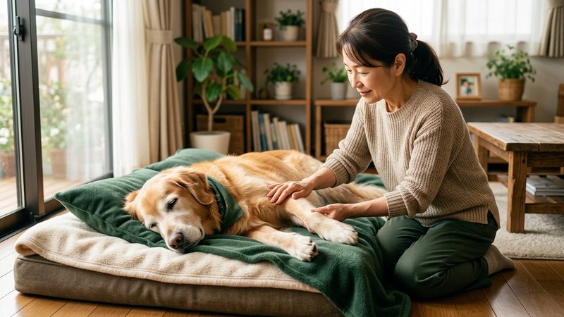 大型犬の寝たきり介護:ゴールデンレトリバーとラブラドールの注意点|シニア犬の寝たきり 老 犬 介護