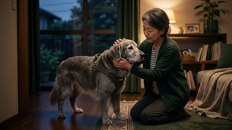 大型犬の深夜徘徊｜ゴールデンレトリバー・ラブラドール飼い主さんへ｜シニア犬の老犬 徘徊 夜