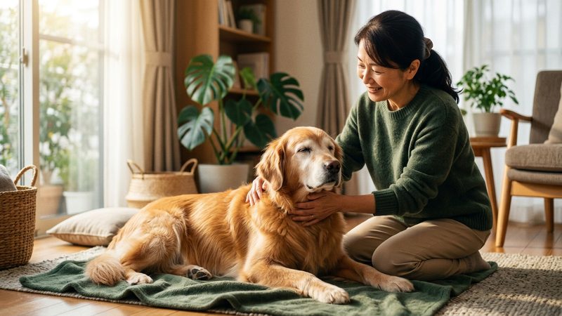 大型犬・犬種別のマッサージ｜ゴールデンとラブラドールは特に念入りに｜シニア犬の老犬 マッサージ