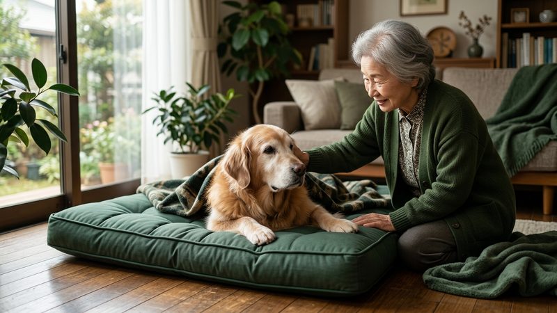 ゴールデンレトリバー・ラブラドール|大型犬のクッション選び|シニア犬の老犬 介護クッション