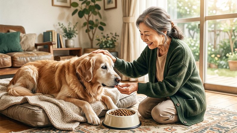 大型犬シニアに多い「食べにくさ」の問題と工夫|シニア犬のシニア犬 ご飯食べない おやつは食べる
