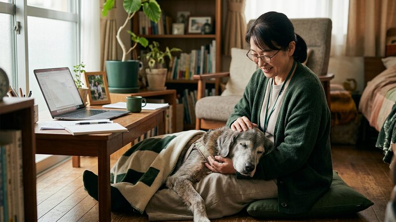 働きながら老犬の介護を続ける5つの工夫|シニア犬の働きながら老犬の介護