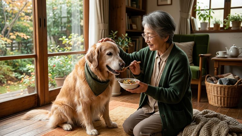 大型犬に半生フードを与えるときの注意点|シニア犬のシニア犬半生フード